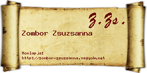Zombor Zsuzsanna névjegykártya